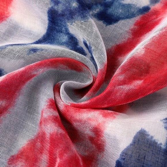 💖 2/$30 American flag stars stripes red white blue neck head lightweight scarf - Picture 8 of 8
